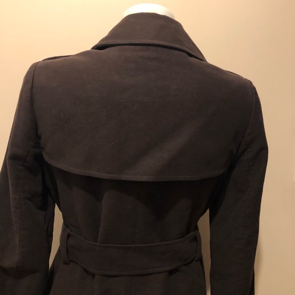 GAP LONGLINE BUTTON BELTED BROWN COAT🧥size S - Picture 13 of 17